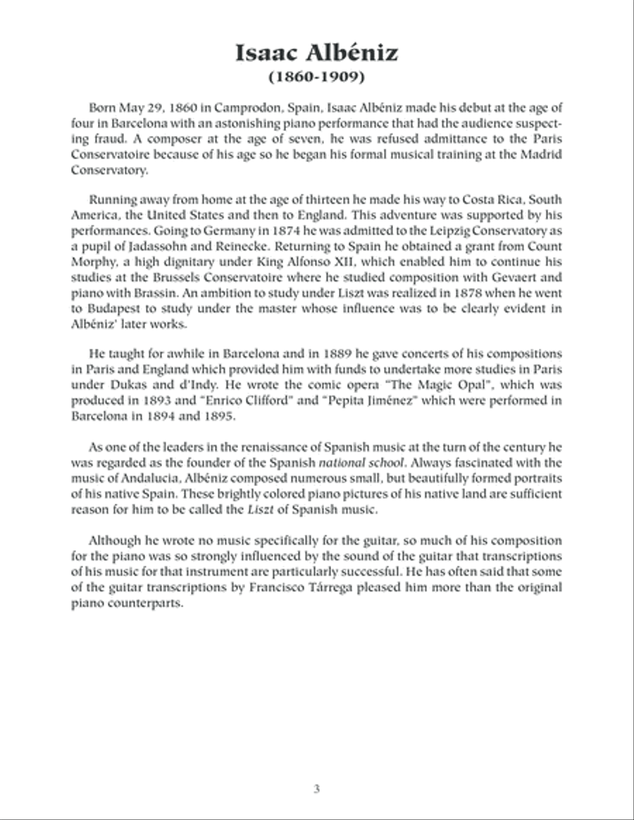 Albeniz for Acoustic Guitar Acoustic Guitar scores gallery preview page 4