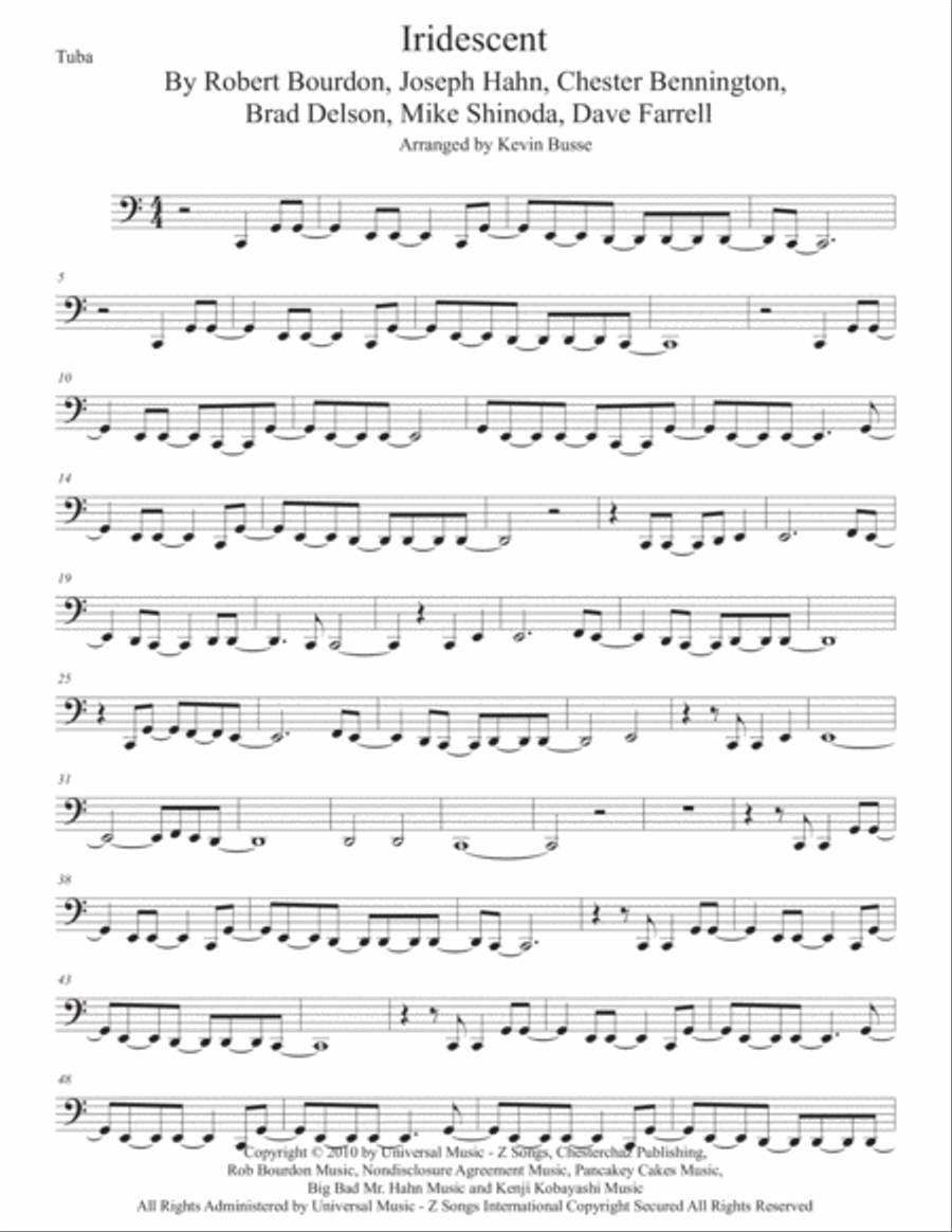 Iridescent Tuba scores gallery preview page 1