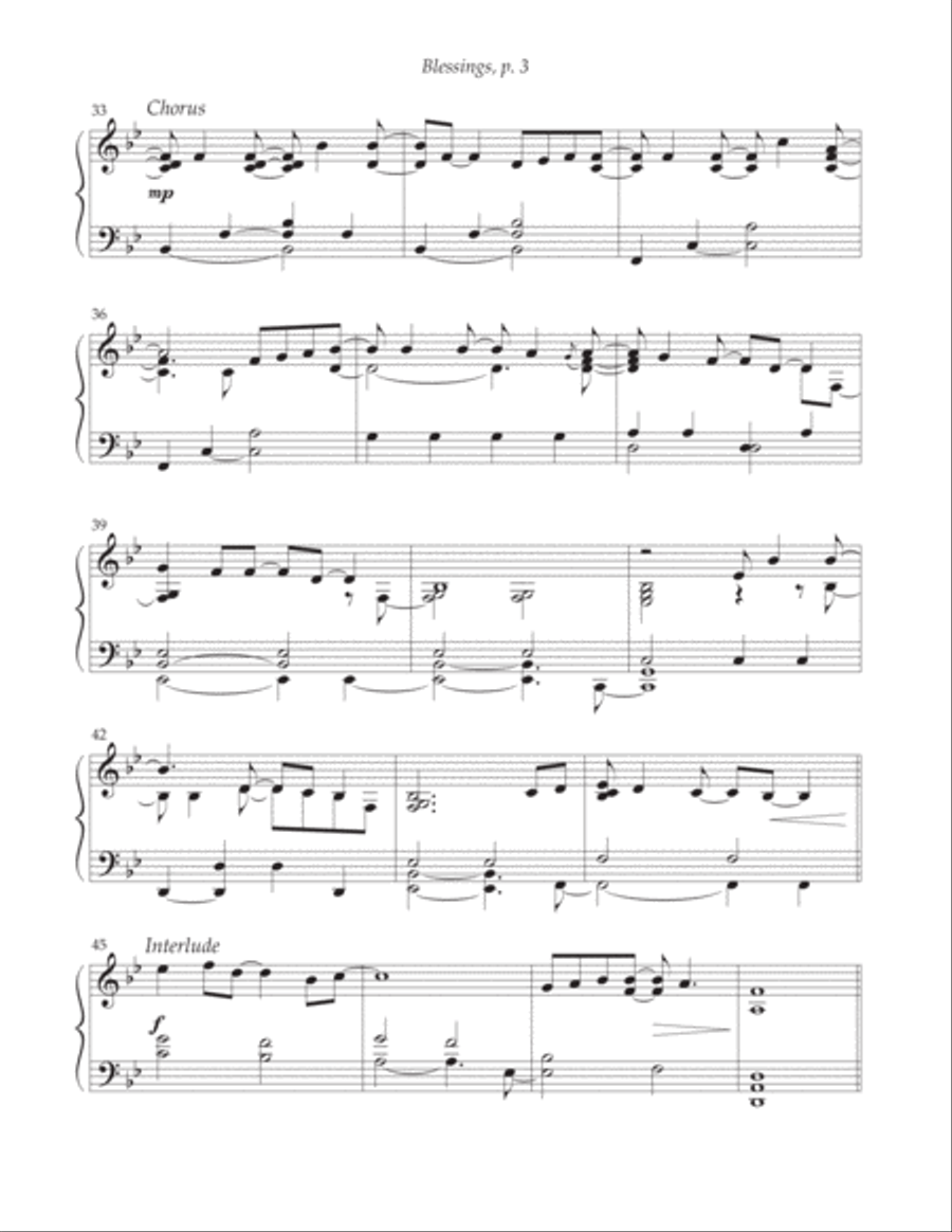 Blessings Piano Solo scores gallery preview page 3