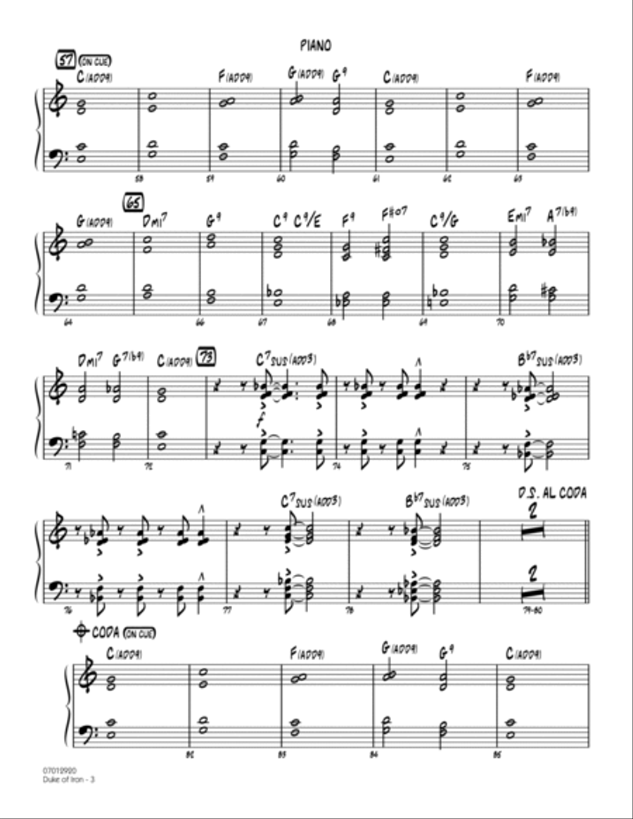 Duke Of Iron - Piano Duke Of Iron - Piano Piano scores gallery preview page 3
