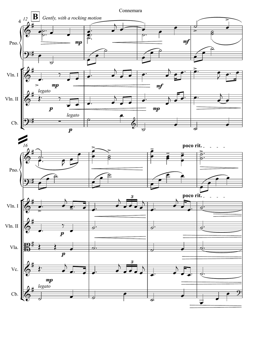 Connemara, for Chamber orchestra Chamber Music scores gallery preview page 4