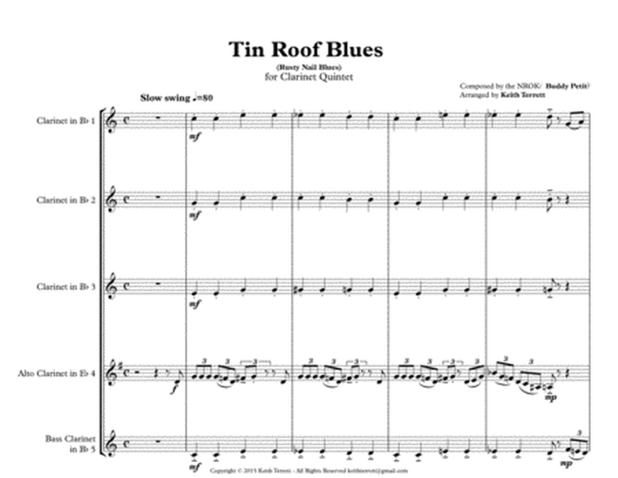 Tin Roof Blues for Clarinet Quintet ''Jazz for 5 Wind Series'' image number null