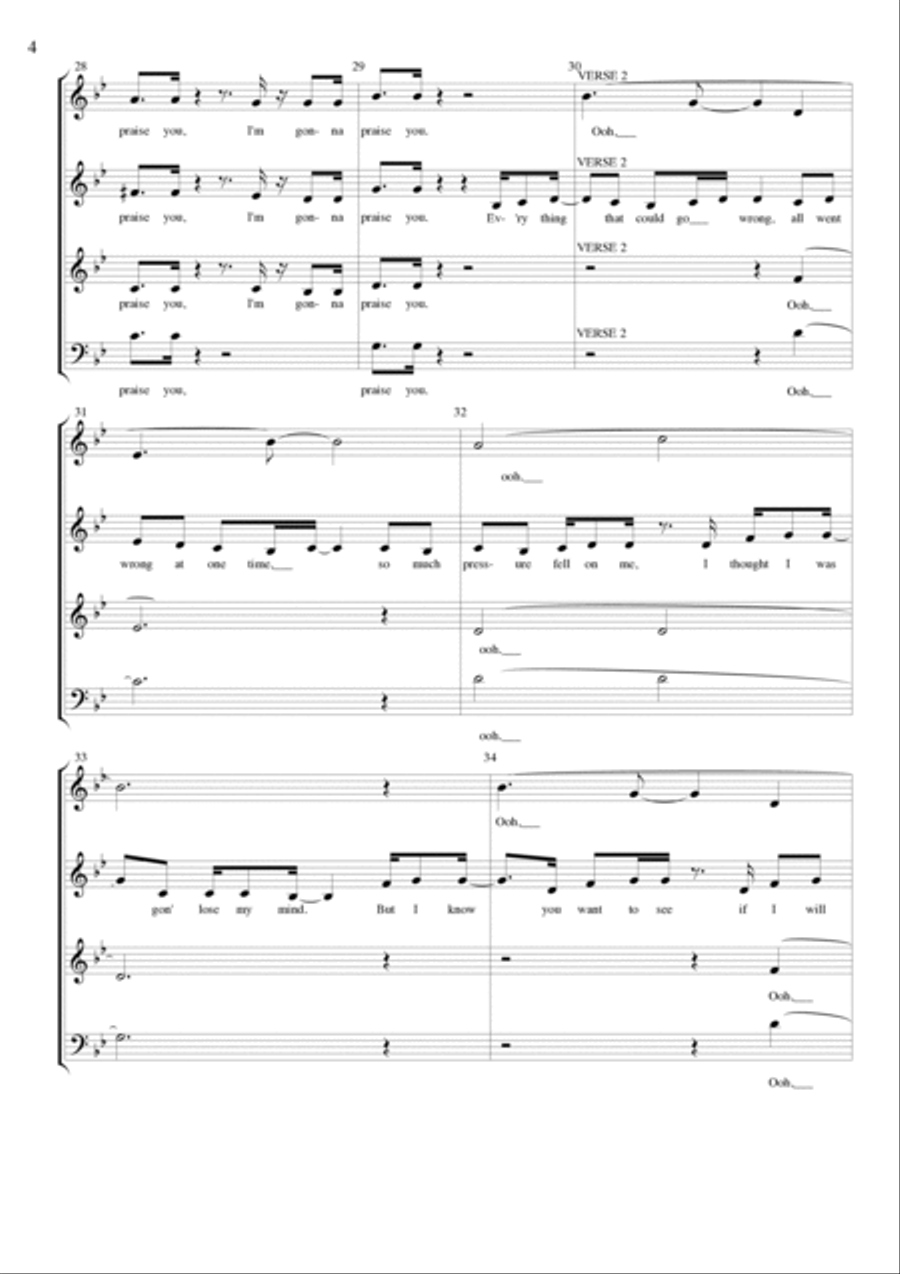 Shackles (praise You) 4-Part scores gallery preview page 4