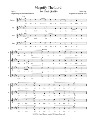 Magnify The Lord (SATB)