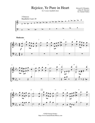 Rejoice, Ye Pure in Heart (Rejoice, O Pilgrim Throng) - for 3-octave handbell choir