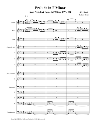 Prelude in F Minor, BWV 534 (Woodwind Choir)