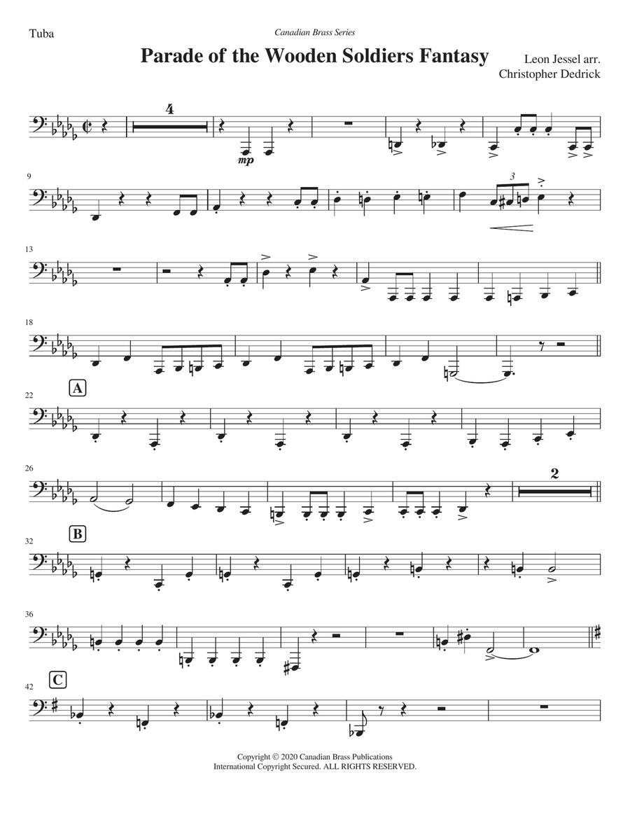 Parade of the Wooden Soldiers Fantasy - Tuba Brass Quintet scores gallery preview page 1