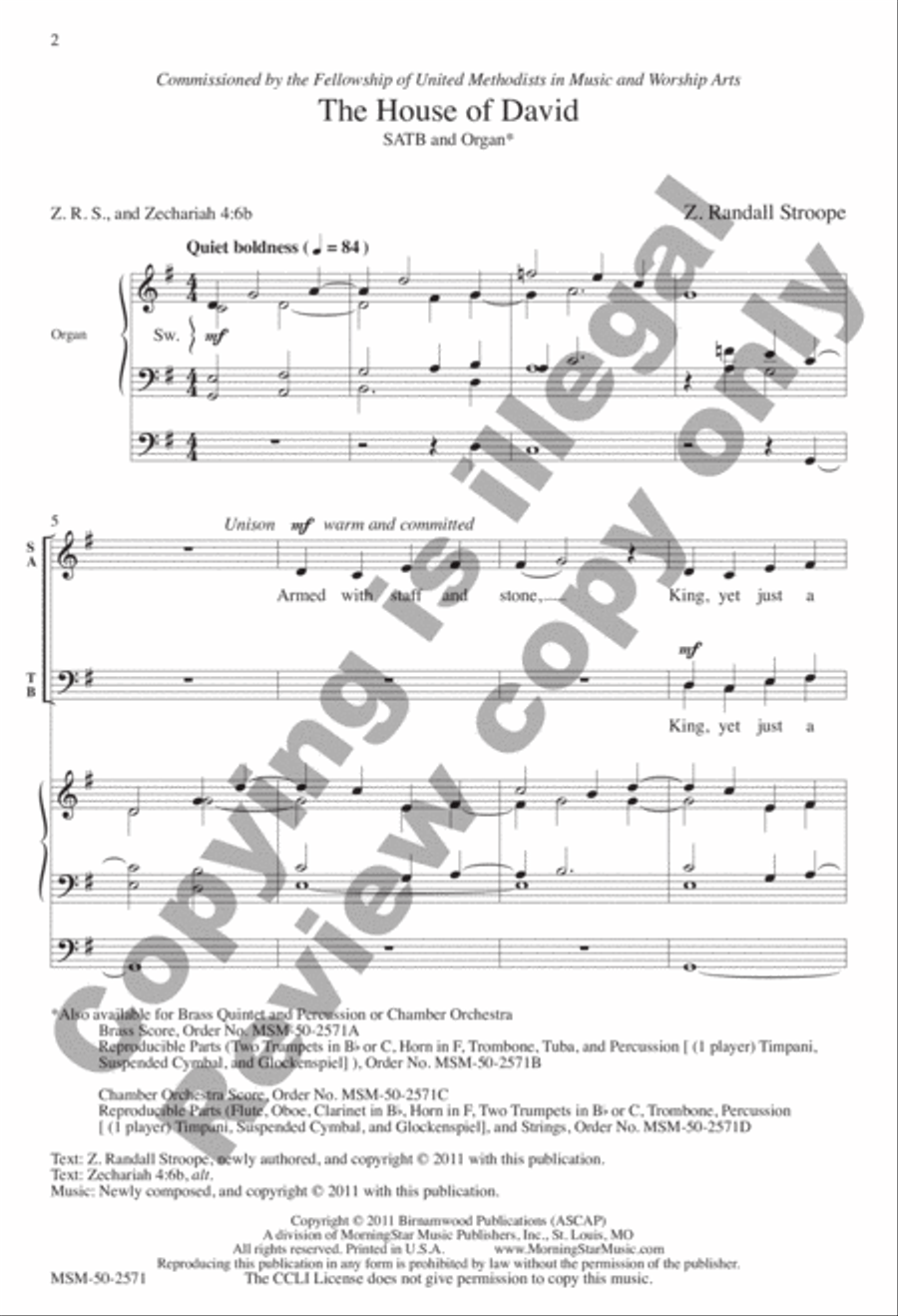 The House of David (Choral Score) image number null