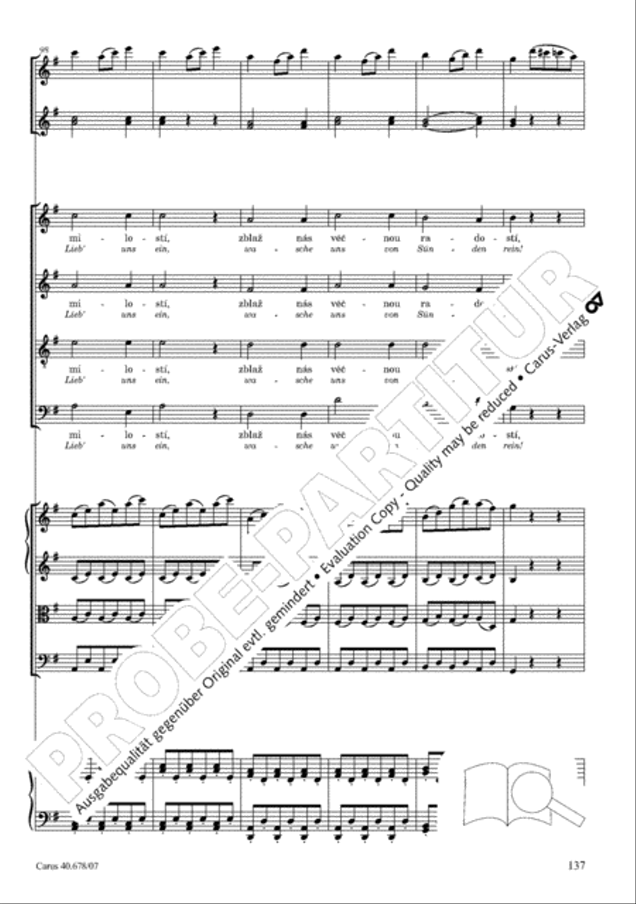 Missa pastoralis bohemica 4-Part scores gallery preview page 150