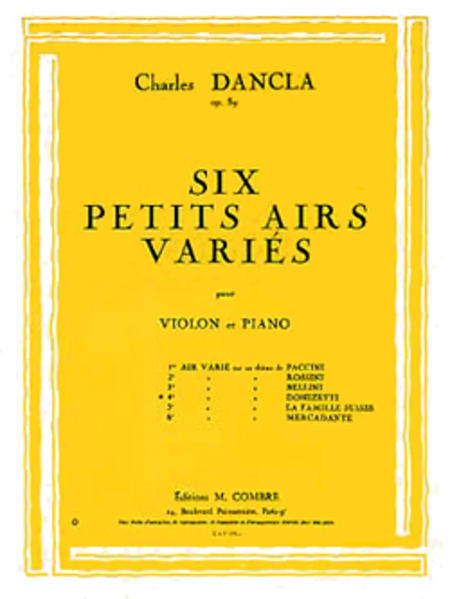 Air varie No. 4 sur un theme de Donizetti Op. 89