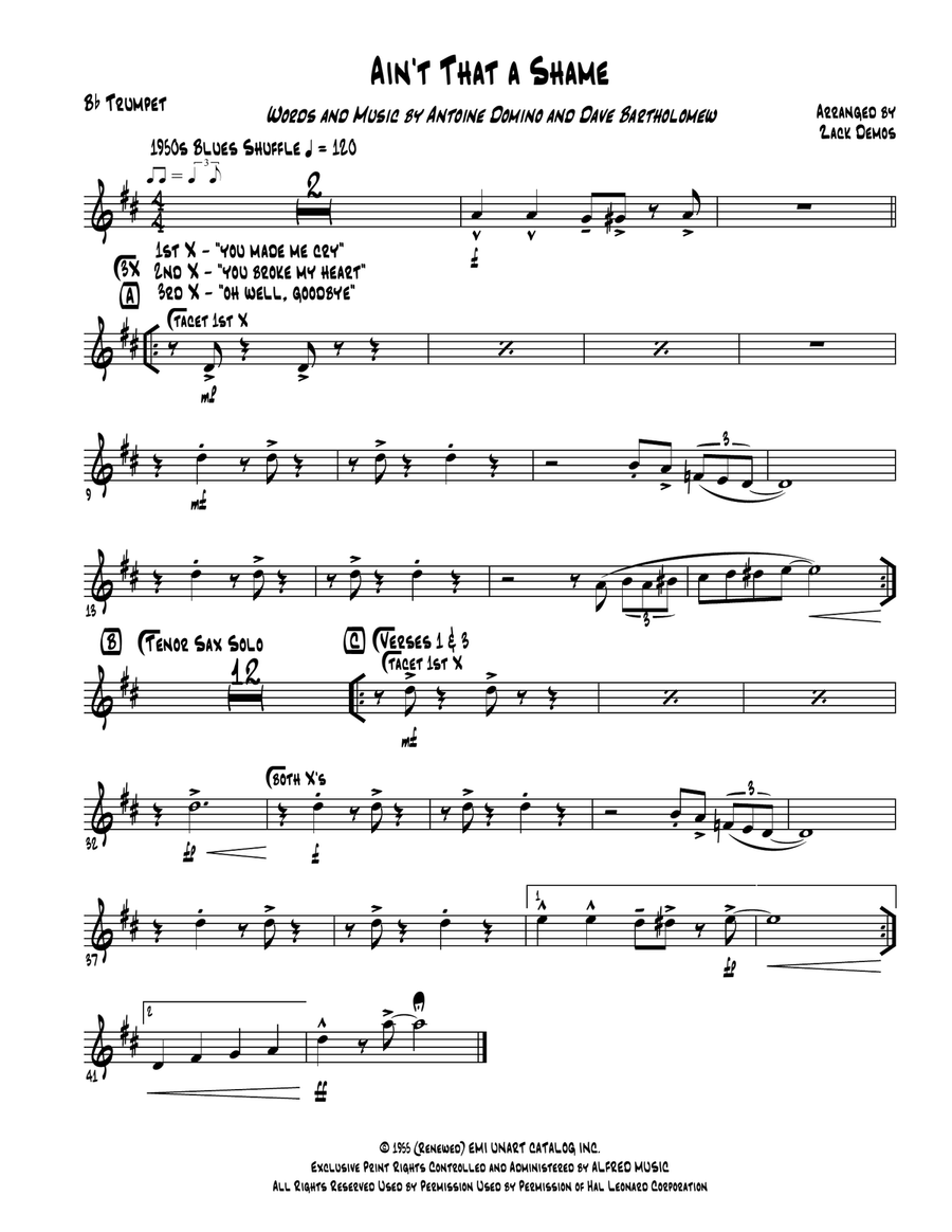 Ain't That A Shame Large Ensemble scores gallery preview page 3