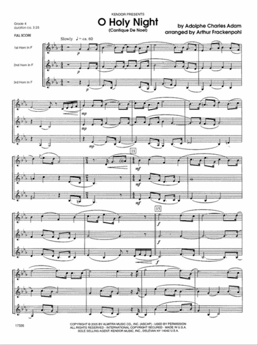 O Holy Night (Cantique De Noel) Woodwind Trio scores gallery preview page 2