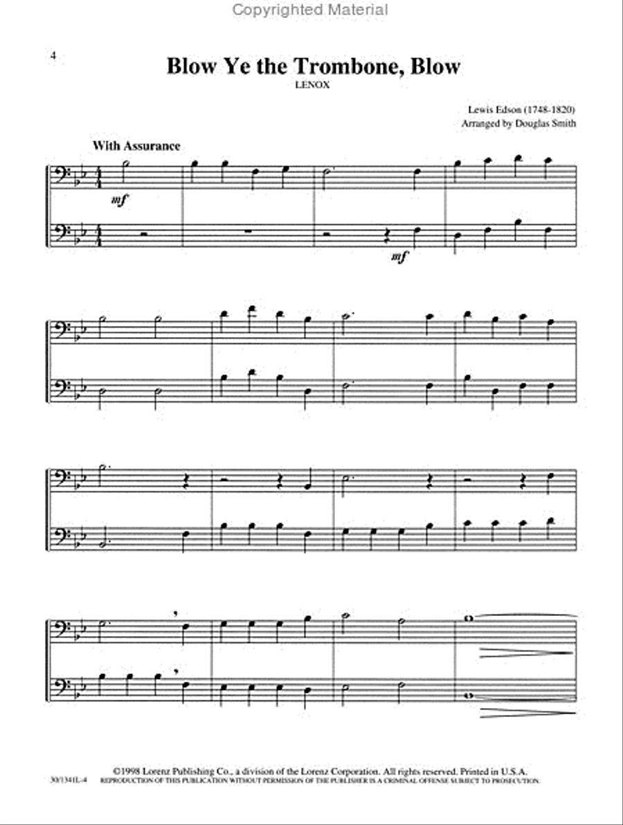 Hymns & Spirituals - Trombone/Euphonium Trombone Duet scores gallery preview page 2