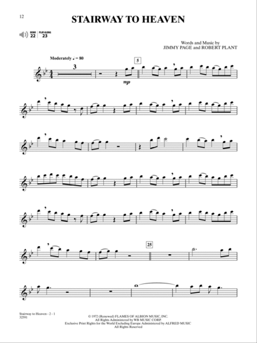 Easy Rock Instrumental Solos, Level 1 Flute Solo scores gallery preview page 3