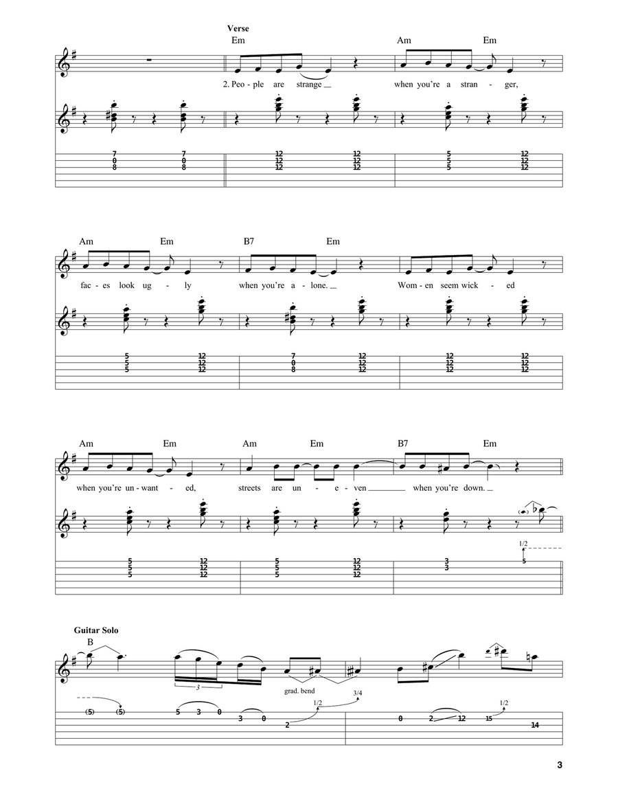 People Are Strange People Are Strange Acoustic Guitar scores gallery preview page 3
