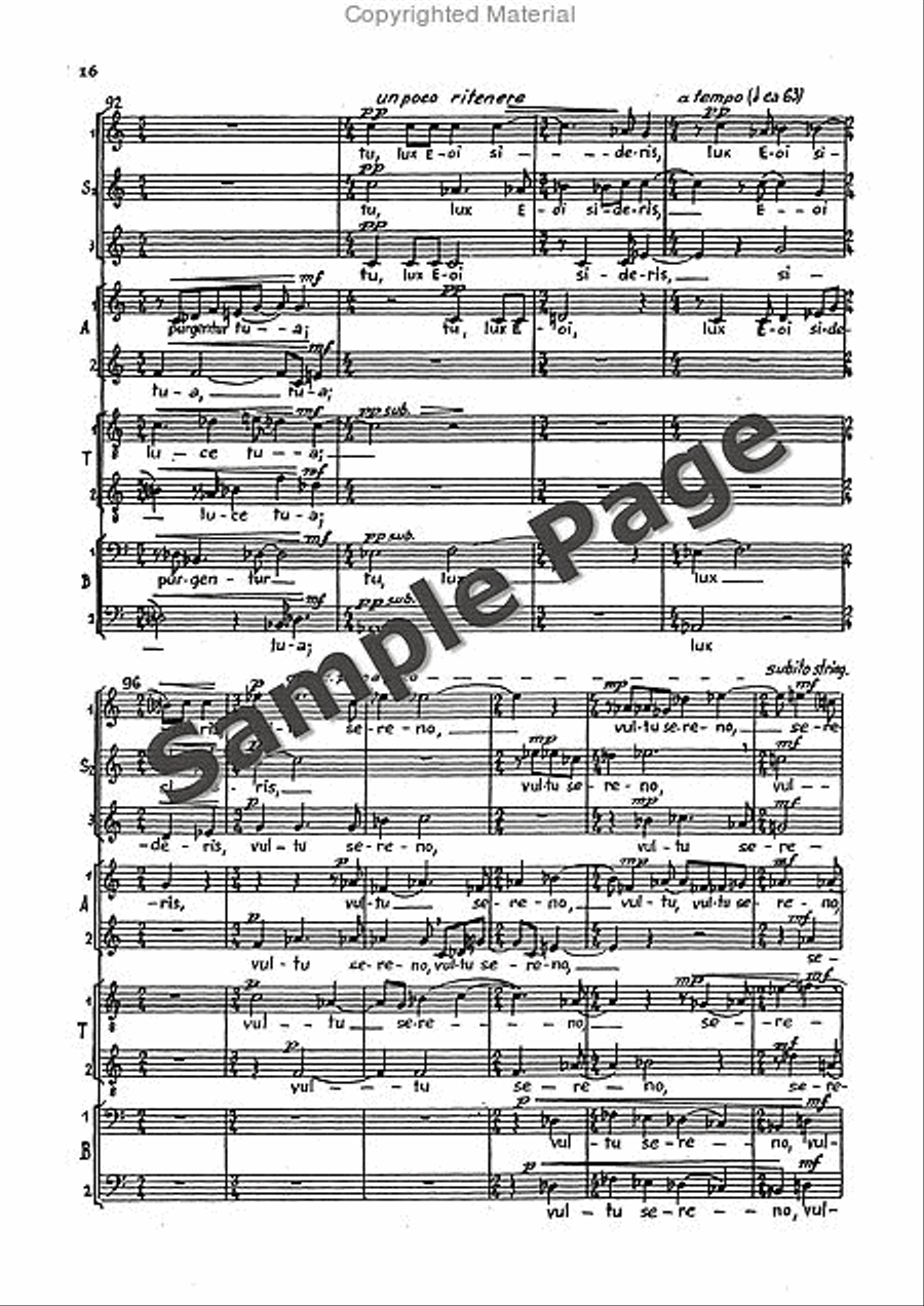Nox Et Tenebrae Sssaaatttbbb Mixed Choir scores gallery preview page 17
