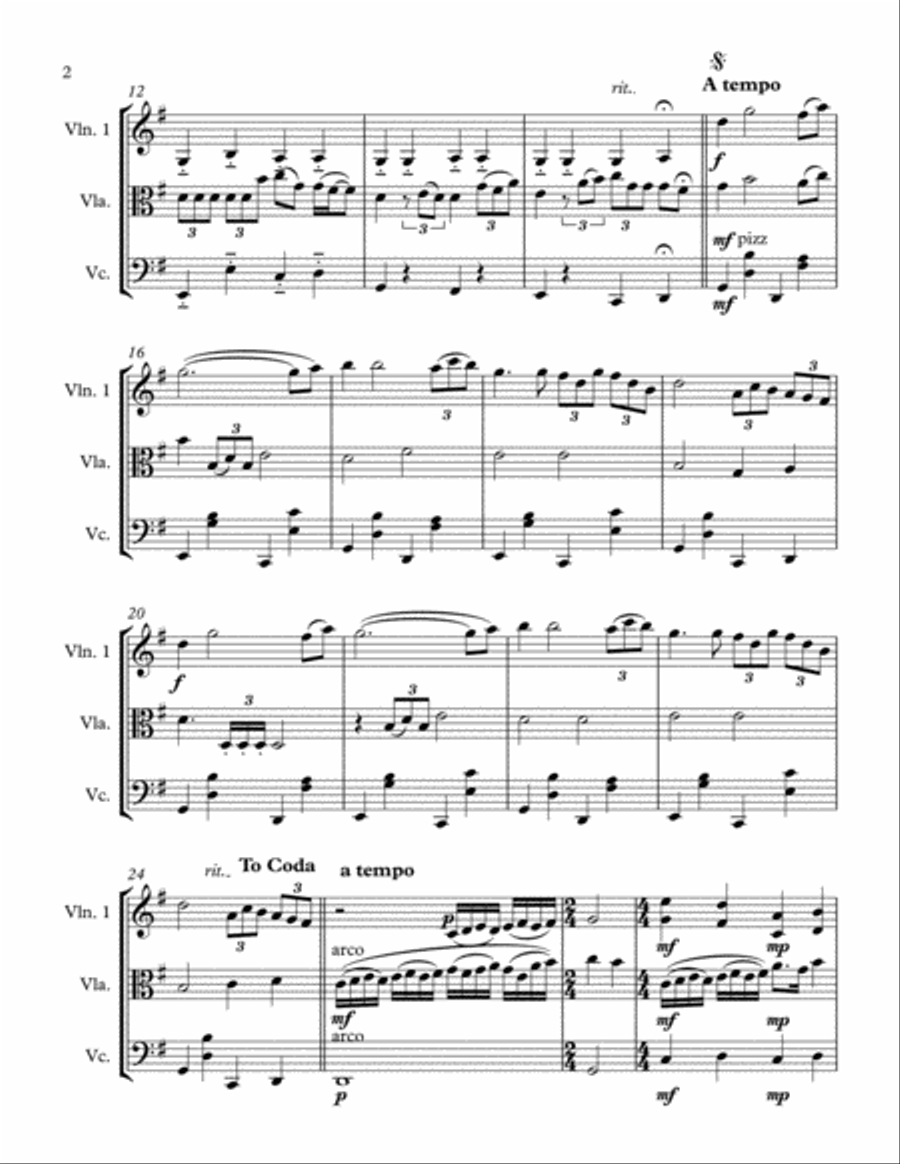 Time To Say Goodbye String Trio scores gallery preview page 3