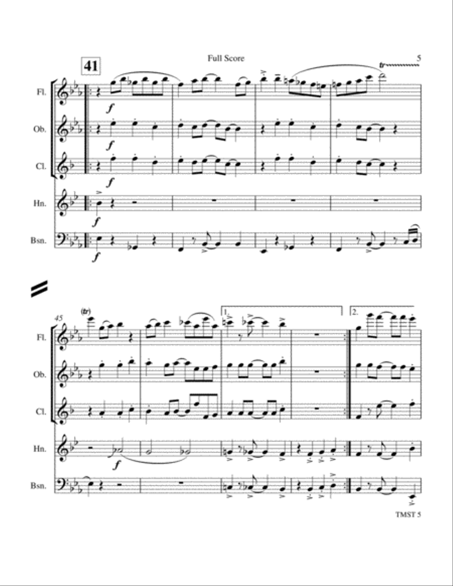 The Muppet Show Theme The Muppet Show Theme Woodwind Quintet scores gallery preview page 5