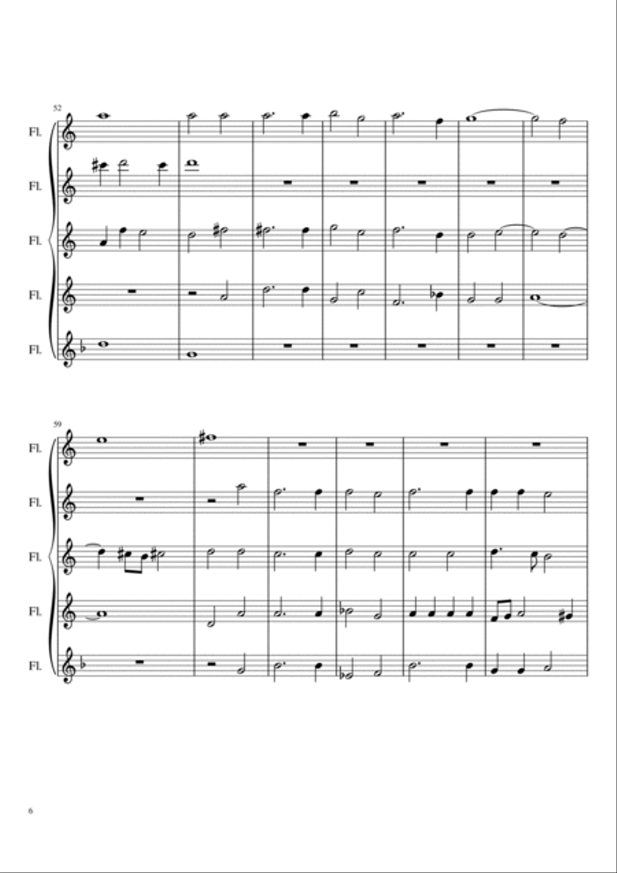 Lieta più dell'usato (Il prima libro de madrigali a cinque voci) 3 octobre 1573 Woodwind Quintet scores gallery preview page 6
