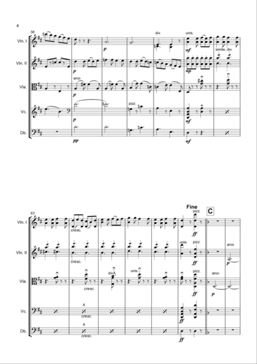 Two Novelettes String Orchestra scores gallery preview page 4