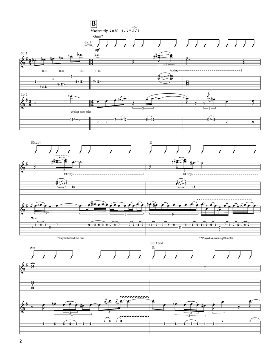 Out Of Nowhere Out Of Nowhere Electric Guitar scores gallery preview page 2