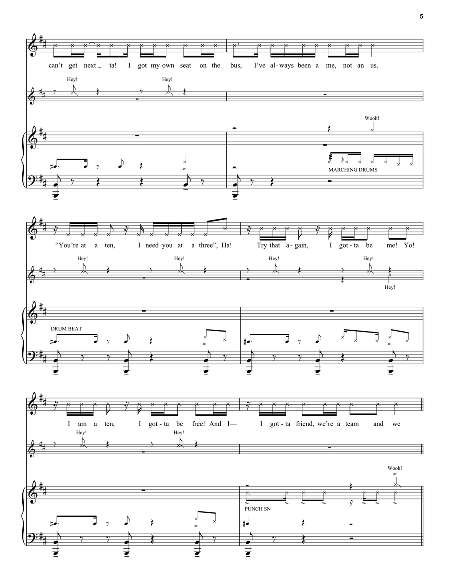 My Own Drum (from Vivo) Voice scores gallery preview page 5