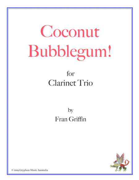 Coconut Bubblegum! for clarinet trio image number null