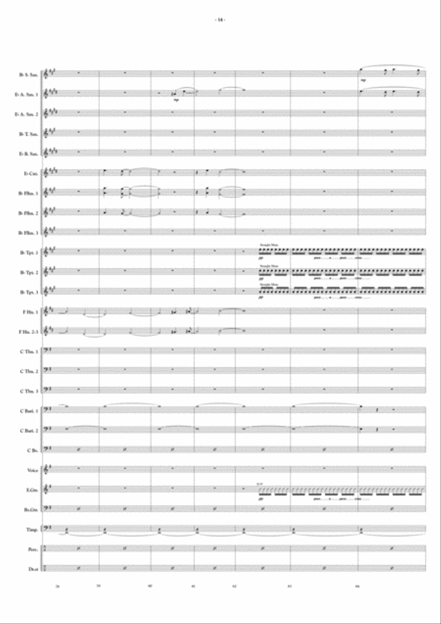 A Tribute To Genesis Fanfare Band scores gallery preview page 10