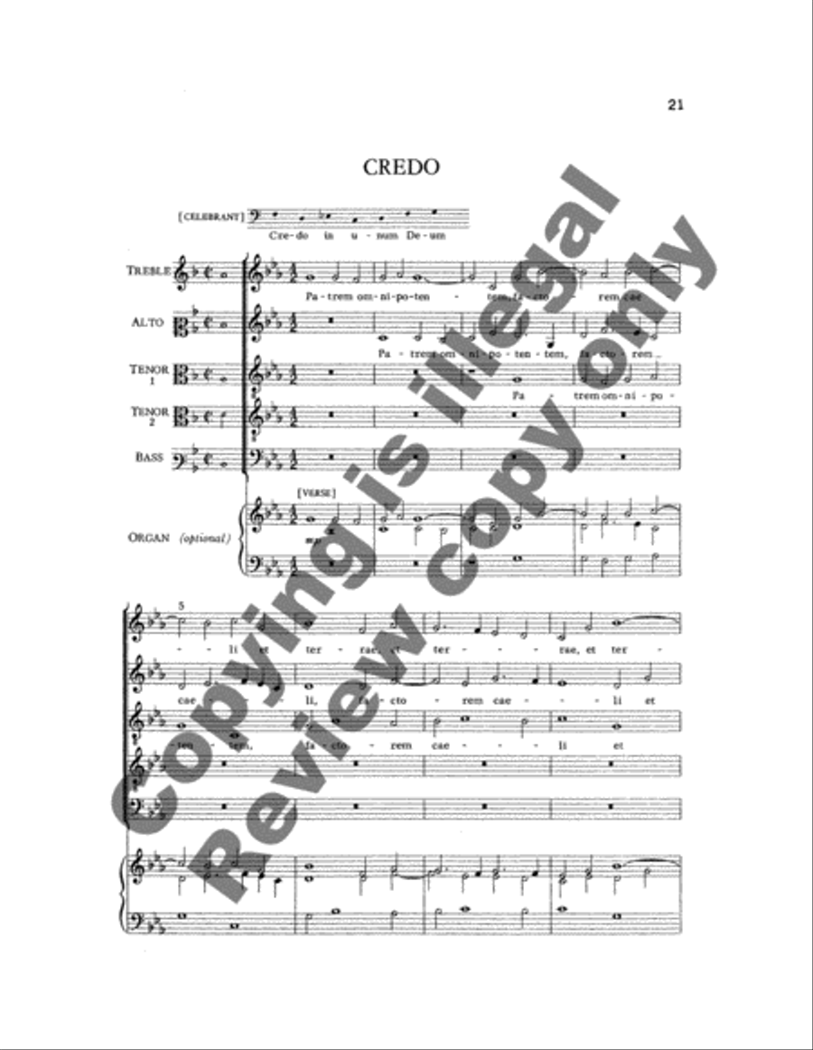 Mass for Five Voices Mass for Five Voices SATTB scores gallery preview page 5