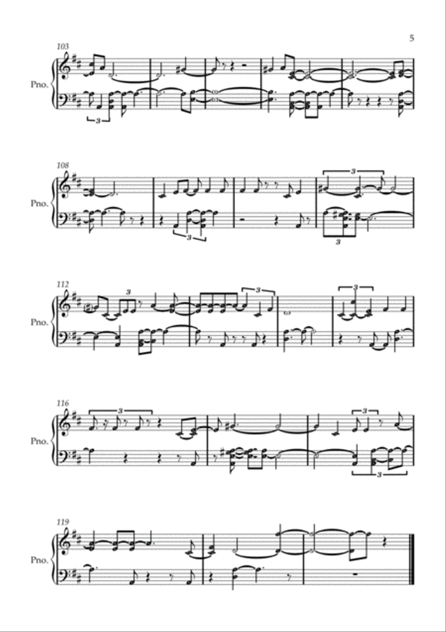 Endless Alleluia Easy Piano scores gallery preview page 5
