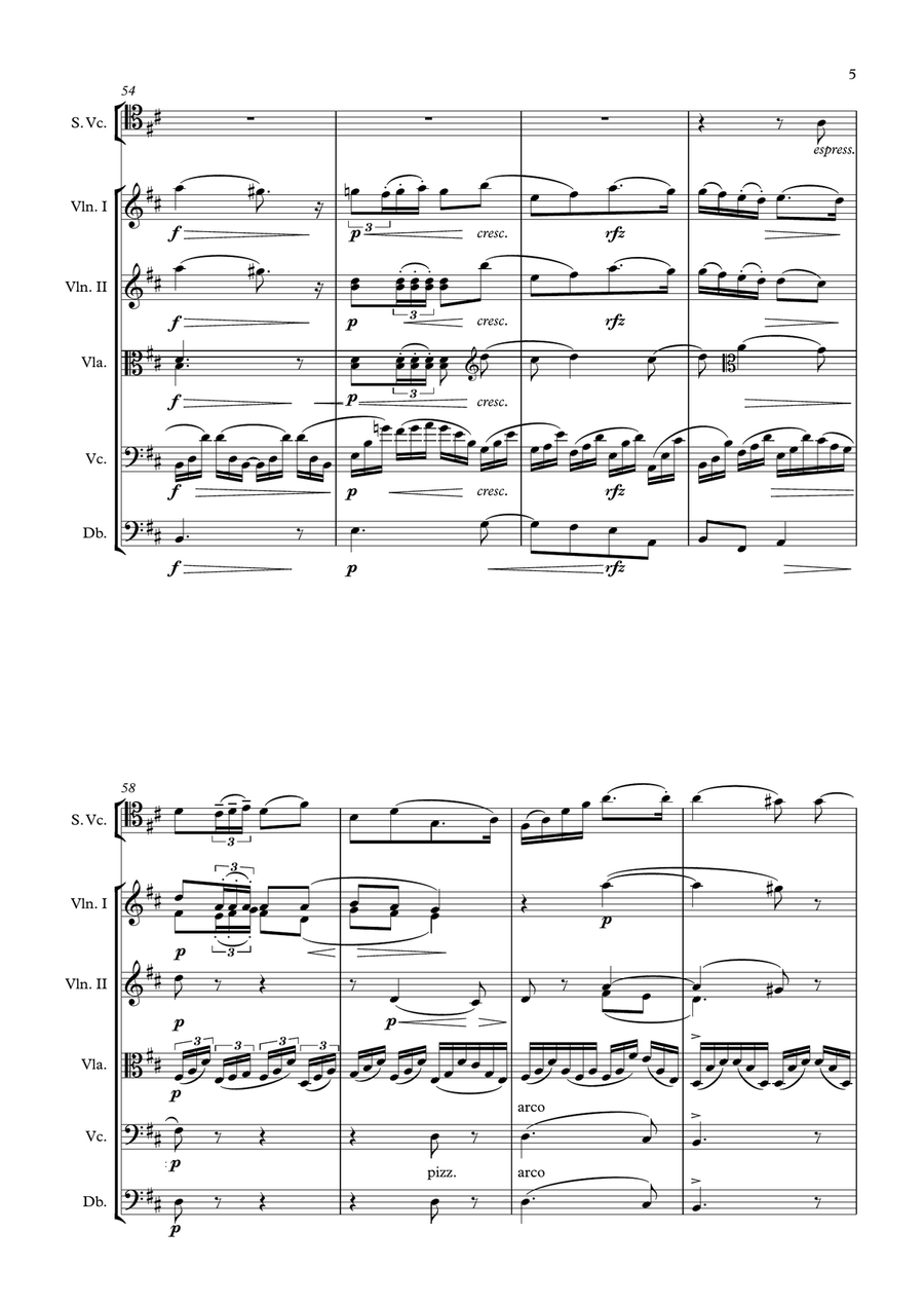 Bruch Canzone for Cello and String Orchestra String Orchestra scores gallery preview page 6