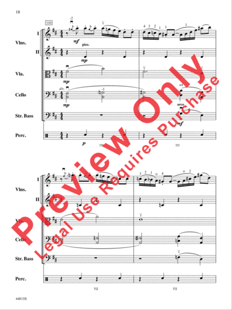 An American in Paris, Highlights from String Orchestra scores gallery preview page 19
