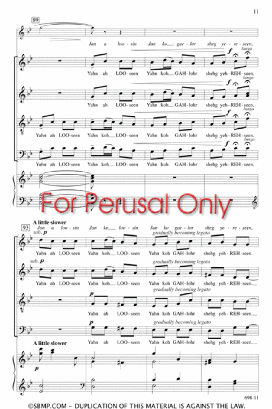 Loosin Yelav - SATB Octavo 4-Part scores gallery preview page 10