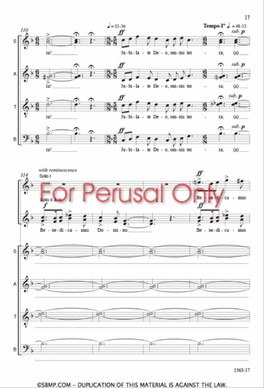 Benedicamus Domino Benedicamus Domino 4-Part scores gallery preview page 16