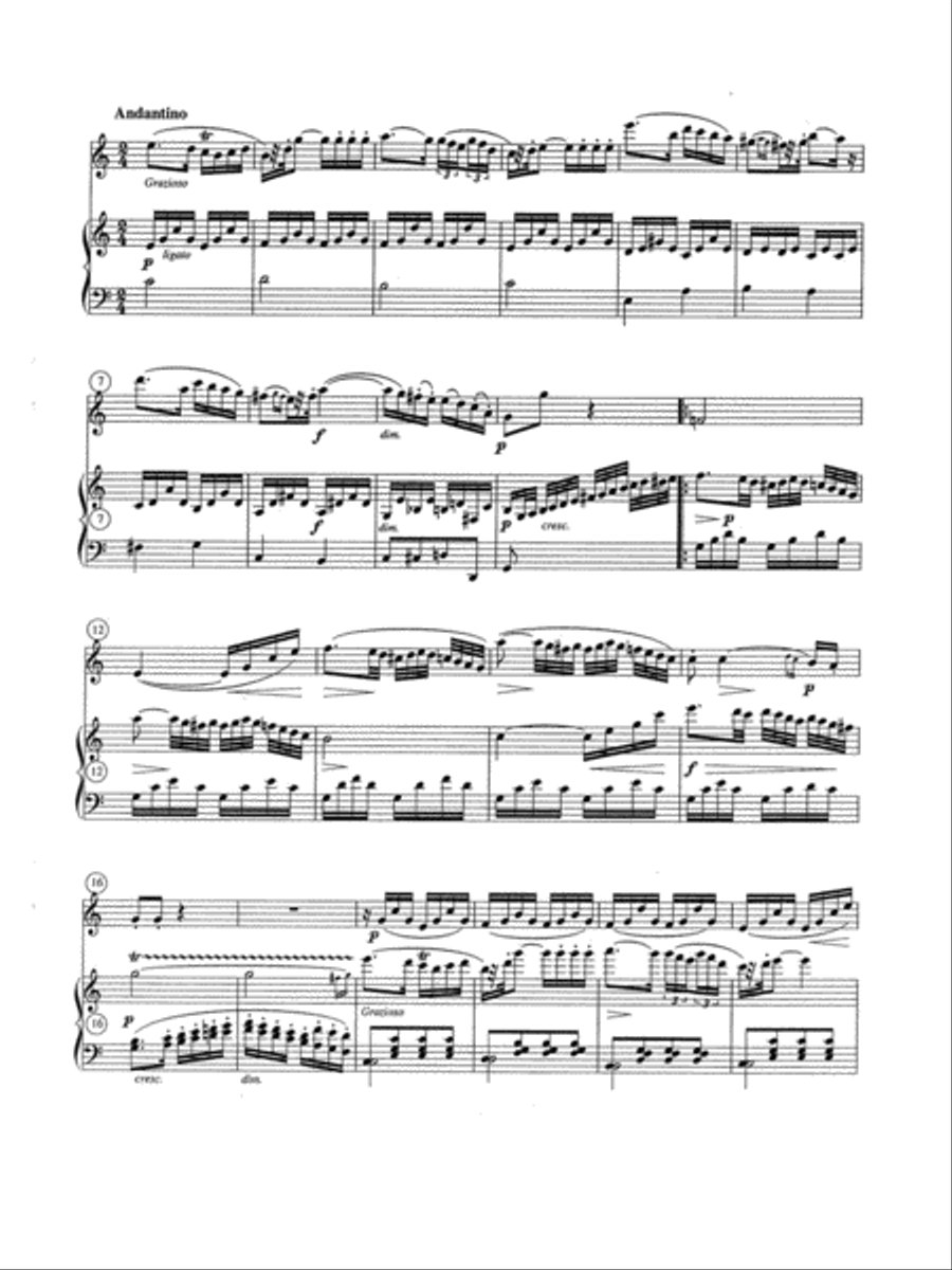 Three Sonatas, Vol. II: Sonata in A Major, Op. 79, No. 2 Flute Solo scores gallery preview page 3