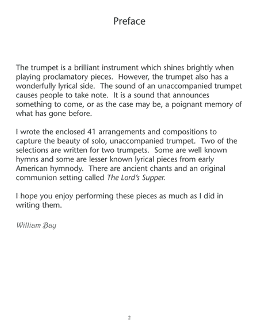 Hymns For Unaccompanied Trumpet Bugle scores gallery preview page 8