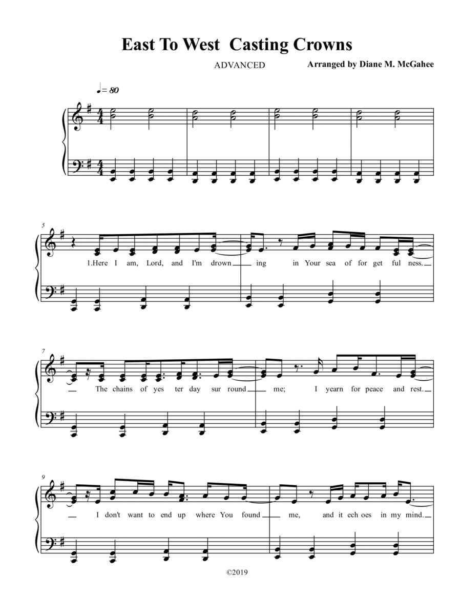 East To West Voice scores gallery preview page 1
