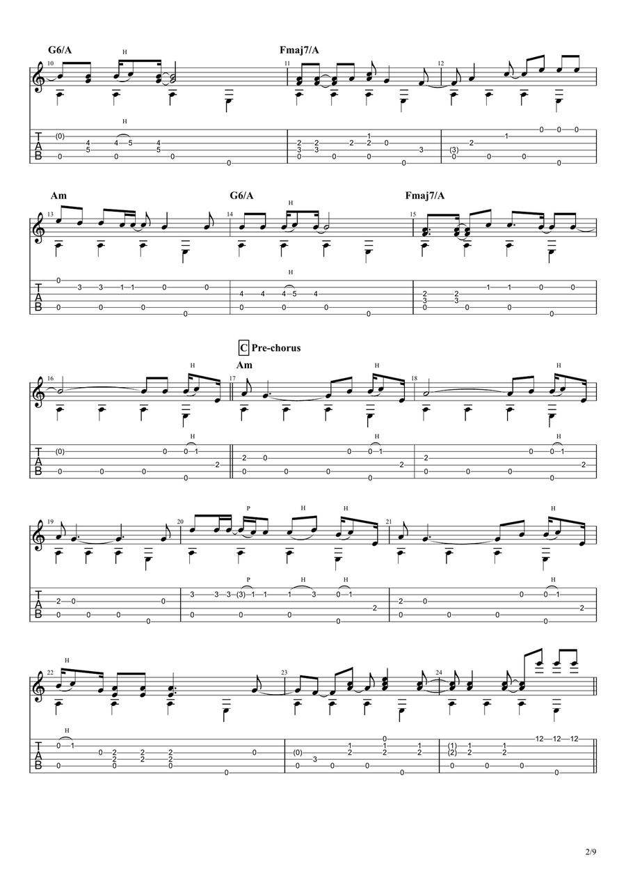 No Ordinary Love Acoustic Guitar scores gallery preview page 3