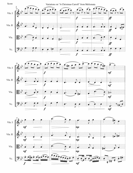 Variations on Remember, O Thou Man (from Ravenscroft's Melismata) for string quartet image number null