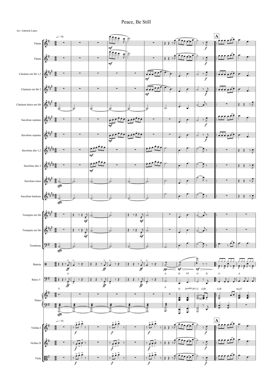 Peace, Be Still Full Orchestra scores gallery preview page 1