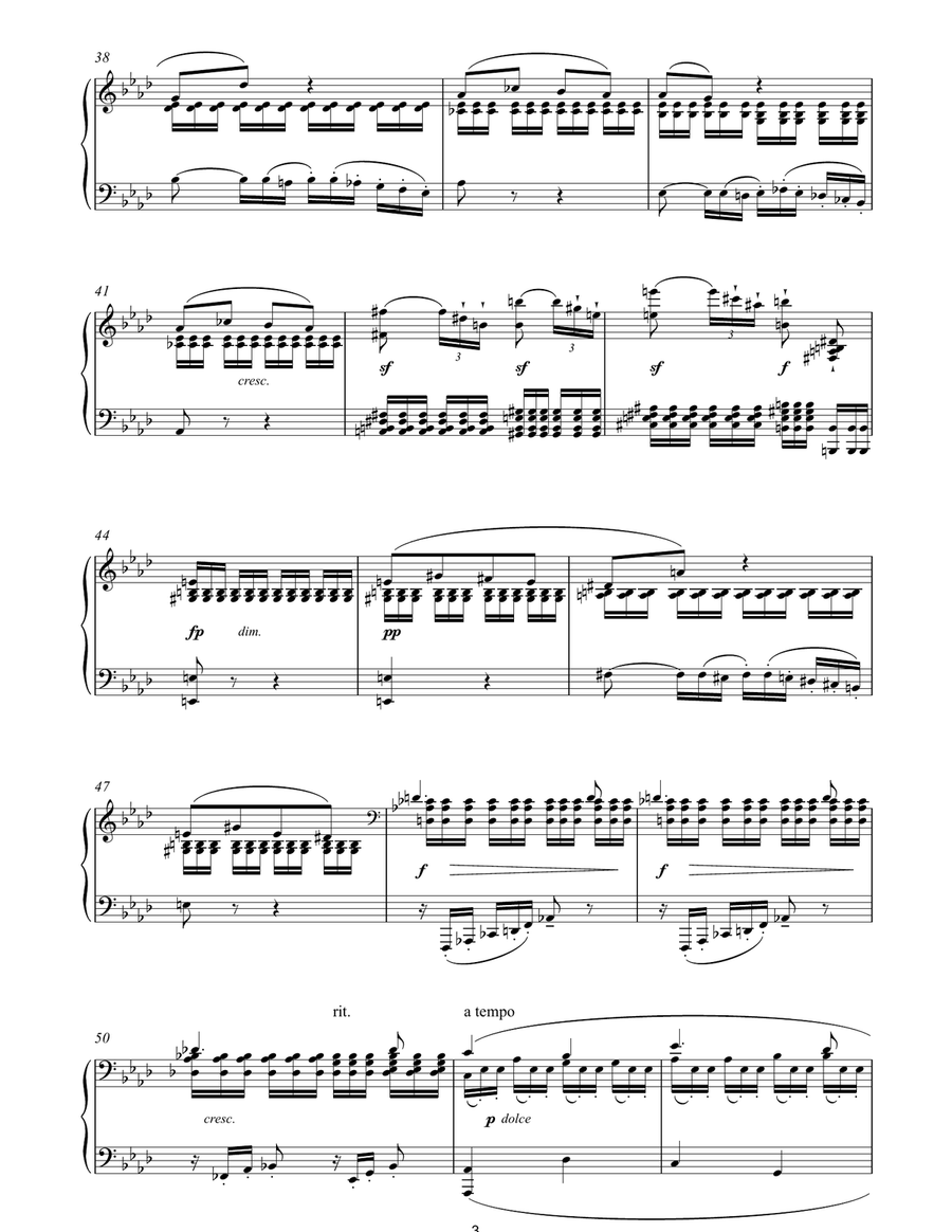 Adagio Cantabile from Sonate Pathetique Op 13 Piano Solo scores gallery preview page 3