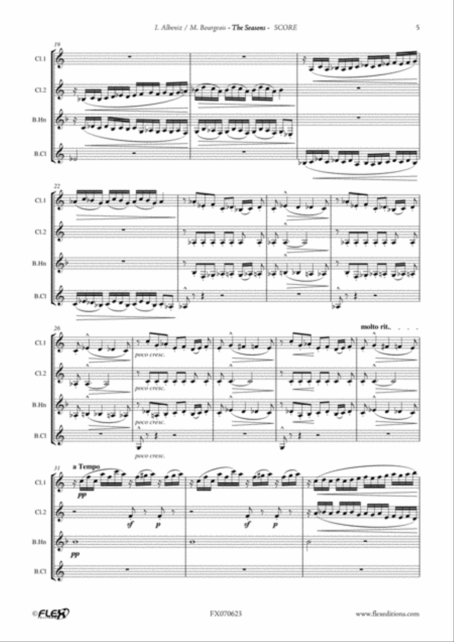 The Seasons Clarinet Quartet scores gallery preview page 6