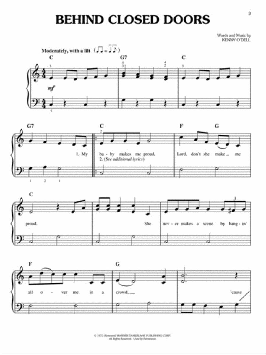 First 50 Country Songs You Should Play on the Piano Easy Piano scores gallery preview page 3