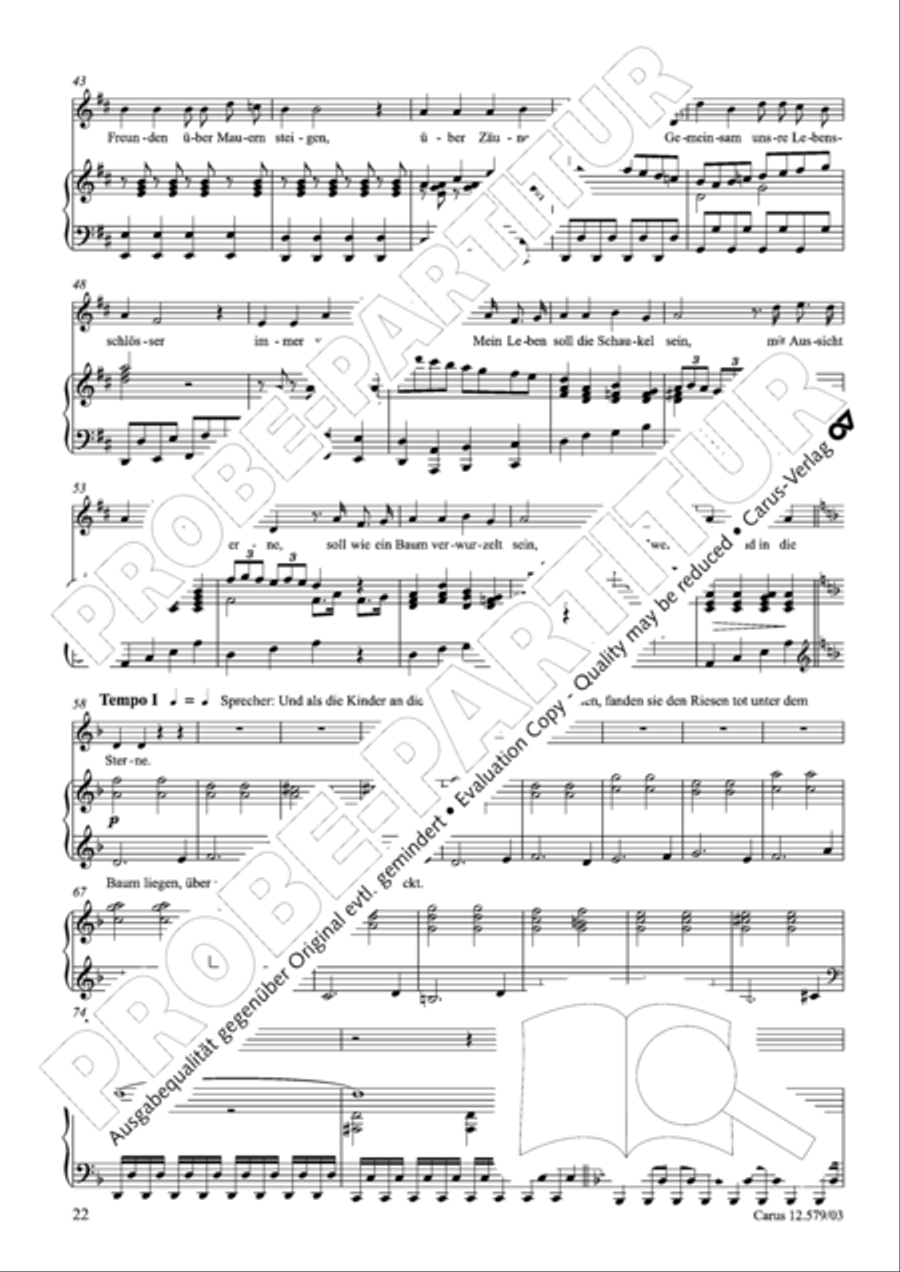 Der Garten des Riesen Children's Choir scores gallery preview page 23