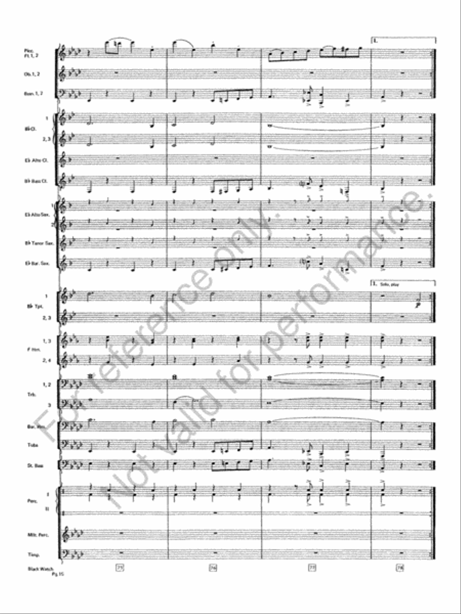 Black Watch Concert Band scores gallery preview page 16
