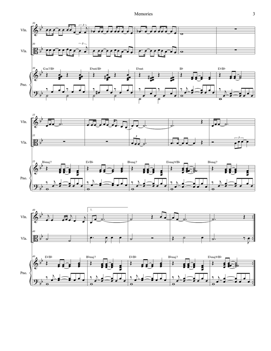 Memories Memories String Duet scores gallery preview page 3