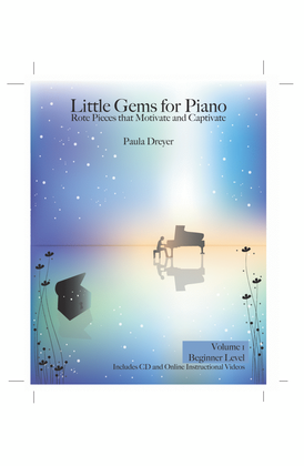 Book cover for Little Gems for Piano: Rote Pieces that Motivate and Captivate
