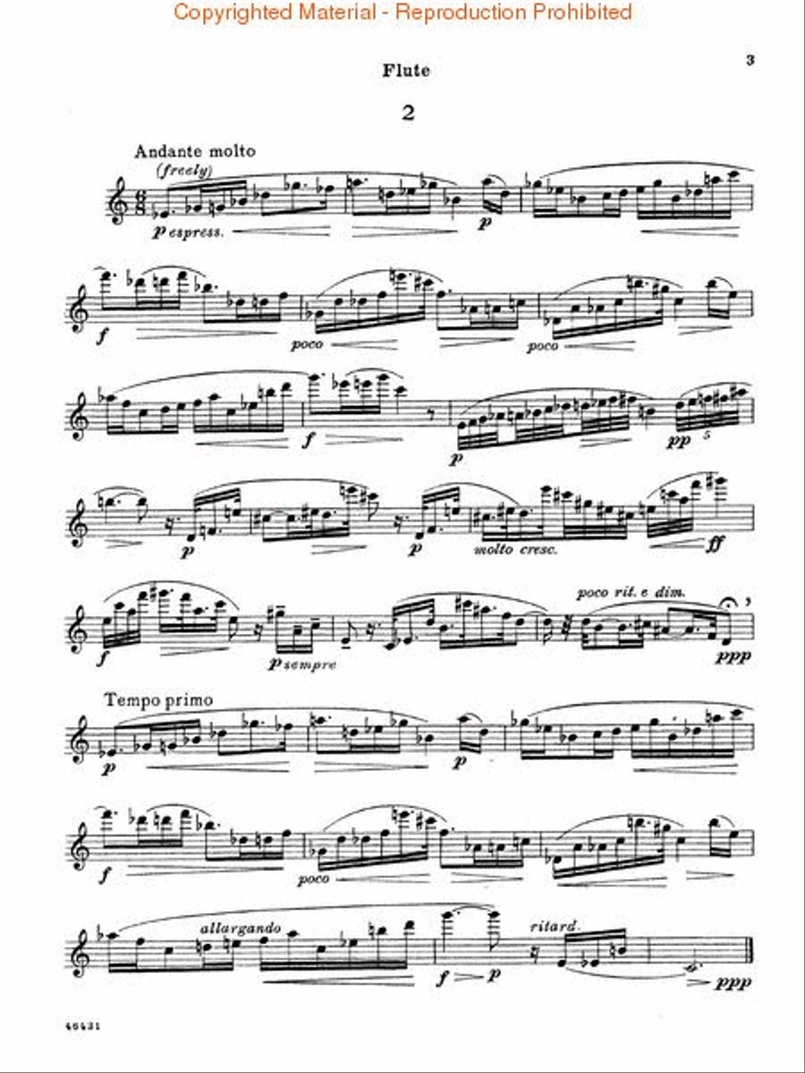 Three Preludes, Op. 18 Three Preludes, Op. 18 Flute Solo scores gallery preview page 3