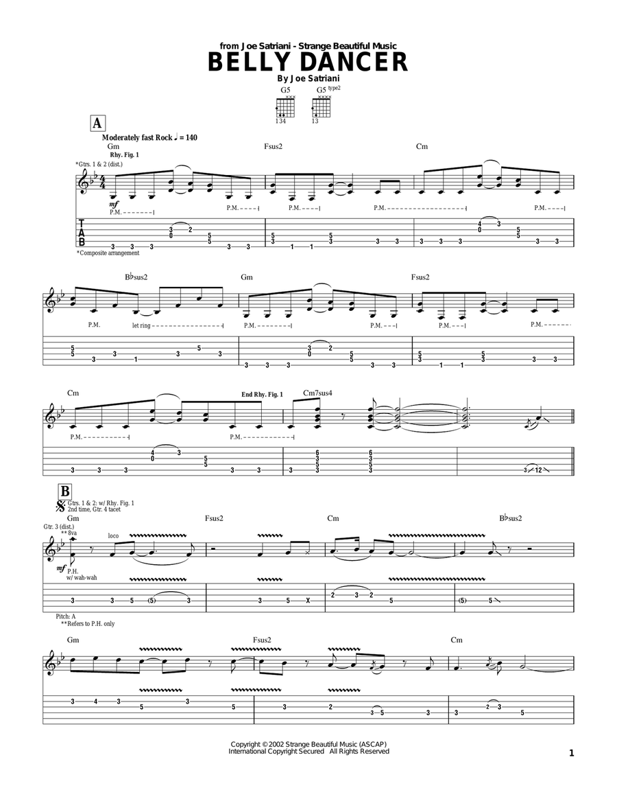 Belly Dancer Acoustic Guitar scores gallery preview page 1