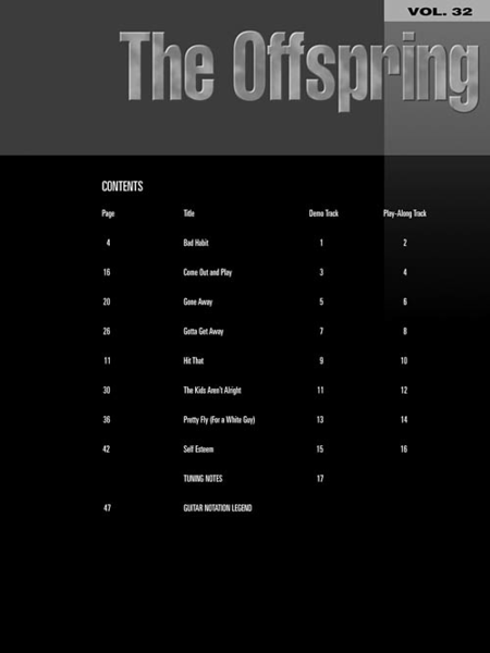 The Offspring by The Offspring Guitar Tablature - Sheet Music